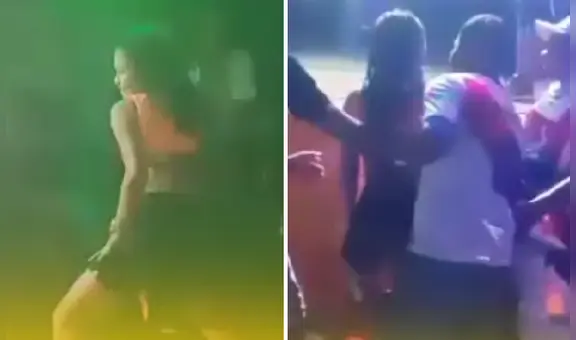 Bailarina cae de estrado cuando brindaba show en Iquitos: “Era parte del espectáculo”