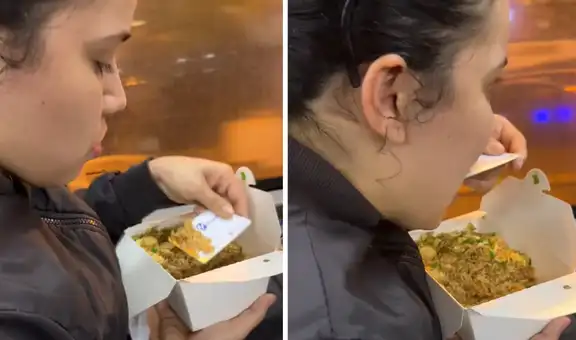 Joven come chaufa con tarjeta de Metropolitano en el bus y redes estallan: “El hambre no ve dificultades”