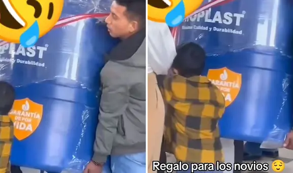 "Ese regalo dura 20 años": obsequian tanque de agua en boda de Huancayo y causan sensación