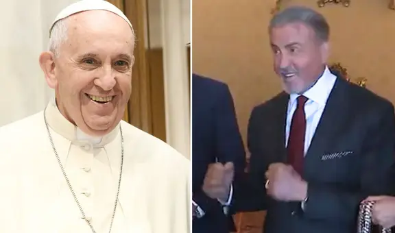 Sylvester Stallone bromea con el papa Francisco luego de verse en Roma: "¿Listo para boxear?"