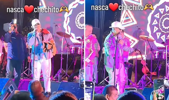 "Lo intimidan": Chechito recibe inesperados regalos de fans en concierto en Nasca