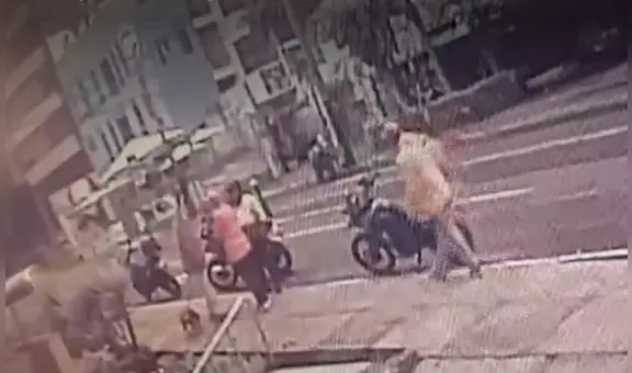 Miraflores: hombre intentó prender fuego a sereno en vía pública