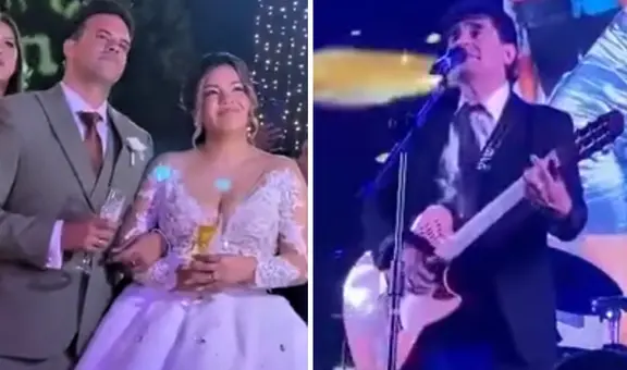 William Luna sorprende a Estrella Torres y su esposo, Kevin Salas, al cantar en su matrimonio