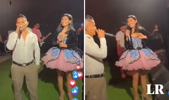 Yarita Lizeth coquetea en pleno escenario con cantante de cumbia: “¿Estás soltero todavía?”