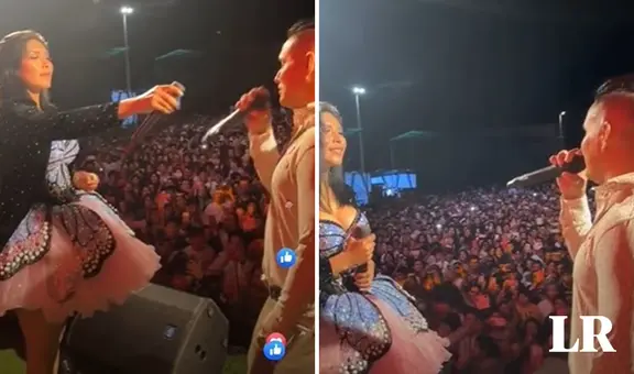 Yarita Lizeth olvidó letra de canción en presentación con cantante de cumbia: “Se pusieron nerviosos”