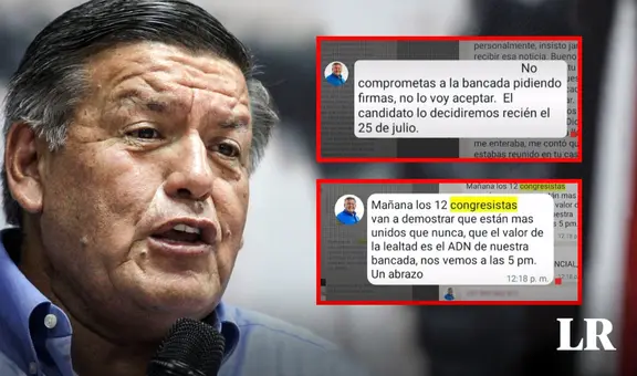 Chats de César Acuña: estas son las conversaciones del líder de APP sobre las candidaturas a la Mesa Directiva