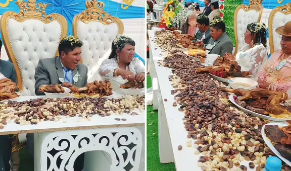 "Yo iría con mi bolsita": banquete en matrimonio de Puno causa sensación en redes