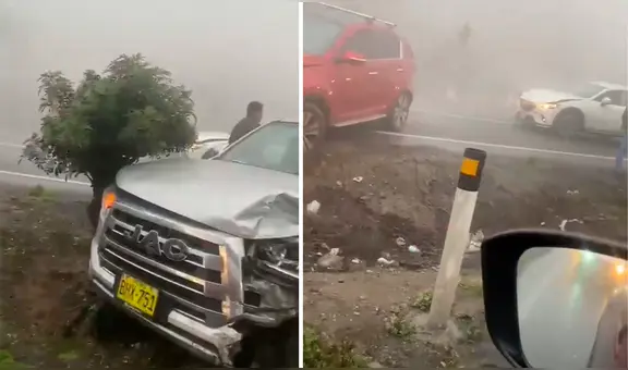 Se registró un choque múltiple en la variante de Pasamayo