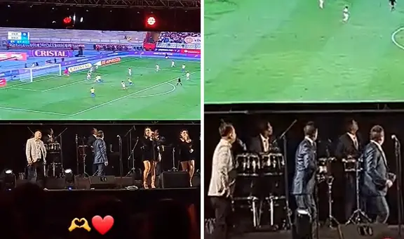 ¡Dos por uno! Transmitieron partido Perú vs. Brasil en pleno concierto: “Qué buen servicio”
