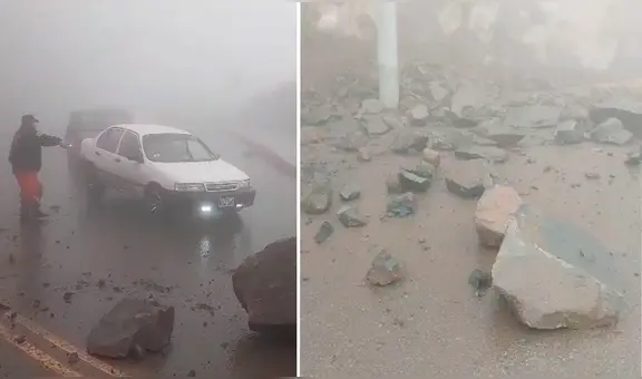 Pasamayito: reportan nuevo deslizamiento de rocas en vía