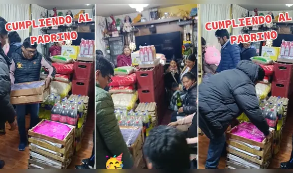 ¡Corte de pelo en Puno! Ciudadanos sorprenden al realizar un sinfín de regalos al futuro padrino