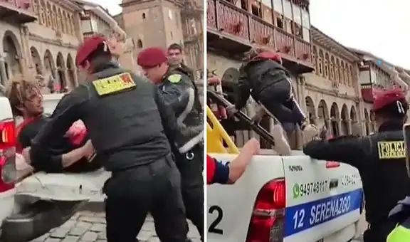 "Hasta las tortugas se les escapa": hombre en aparente estado etílico huye de la PNP en Cusco
