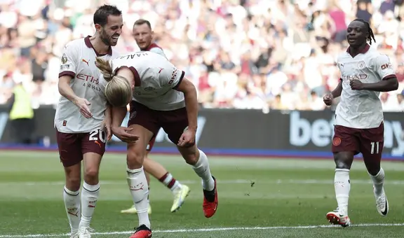 ¡Victoria ciudadana! Manchester City derrotó 3-1 al West Ham y sigue como único líder de la Premier