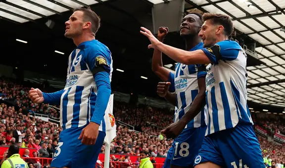 ¡Dio el golpe! Brighton ganó 3-1 a Manchester United en Old Trafford y pelea por la Premier League