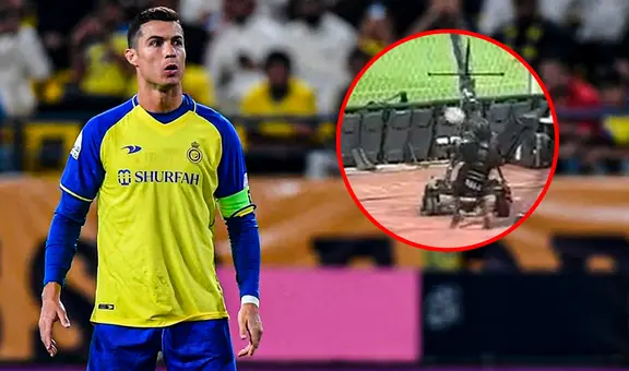 Cristiano Ronaldo 'fusiló' a camarógrafo y lo dejó tambaleando tras fallido remate de tiro libre