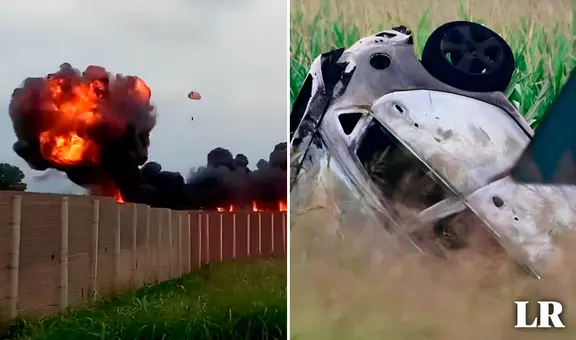 Muere niña al estrellarse un avión contra el auto de su familia durante una exhibición aérea | VIDEO