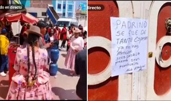 Padrinos de matrimonio en Juliaca, cansados de esperar, dejan sorpresivo aviso: "No hay atención"