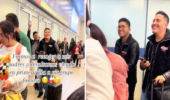 Peruana va al aeropuerto de Chile para recoger a sus padres y se encuentra con el Grupo 5