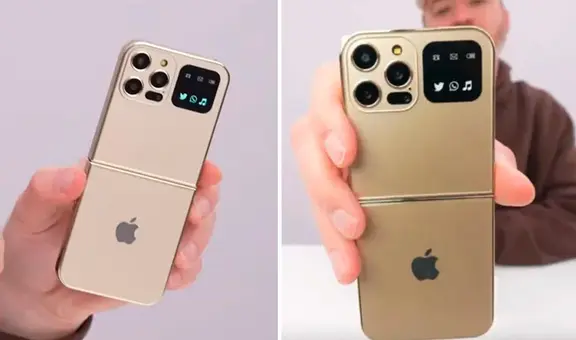 ¿iPhone 15 plegable? Empresa china crea un teléfono 'sapito' con logo de Apple