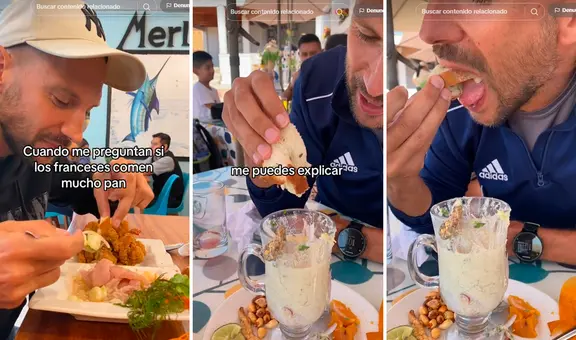 Joven lleva a extranjero a restaurante para que pruebe CEVICHE y él prefiere comerlo con pan
