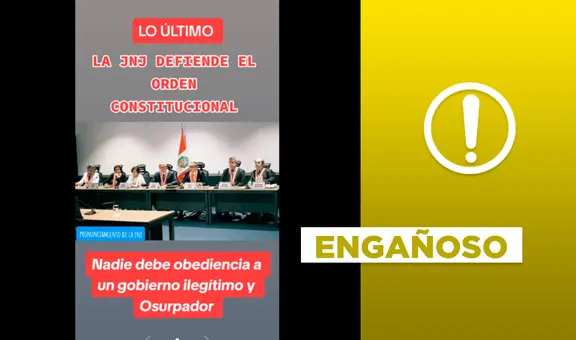 Junta Nacional de Justicia no llamó “ilegítimo y usurpador" al Gobierno presidido por Dina Boluarte