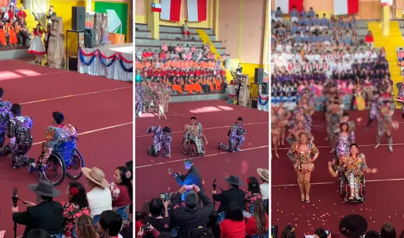 Joven en silla de ruedas deslumbra al público chileno al bailar caporal en festival escolar