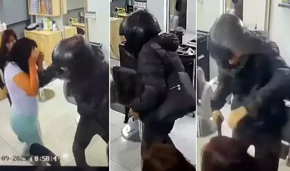 ¡En menos de 30 segundos! Ladrón golpeó y asaltó con un arma a señoras en un salón de belleza en SMP