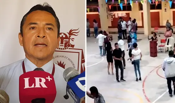 Captan a docentes y padres festejando mientras beben cerveza dentro de colegio en Chiclayo