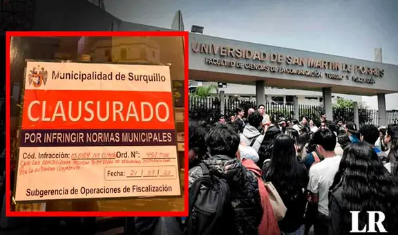 Clausuran facultad de la Universidad de San Martín de Porres por infringir normas municipales