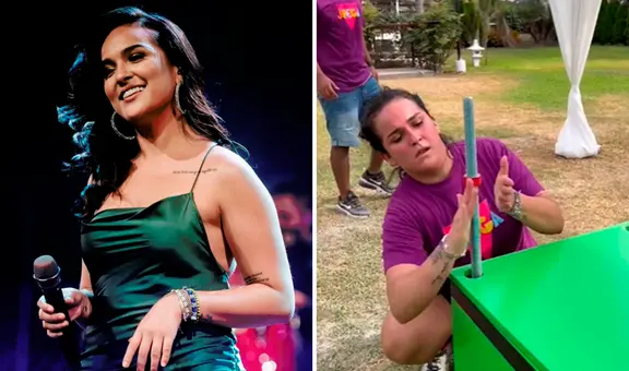 ¡Al estilo de 'EEG'! Daniela Darcourt y su equipo celebran nominación a los Latin Grammy con gincana