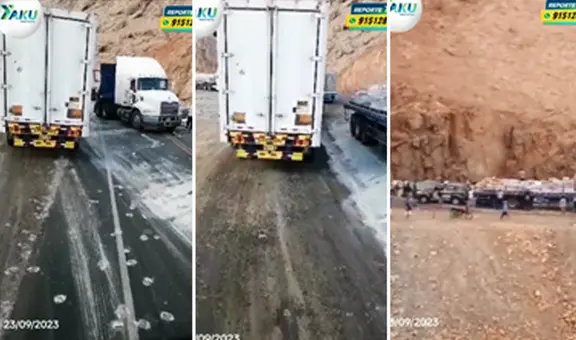 Ciudadanos saquean camión de leche que se despistó en carretera de Arequipa