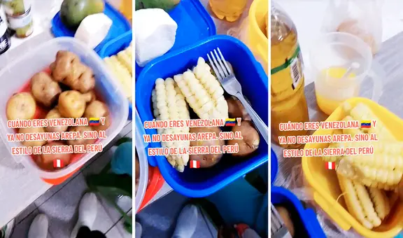 Venezolana se olvida de las AREPAS y prefiere desayunar al estilo peruano: “Es rico y saludable”