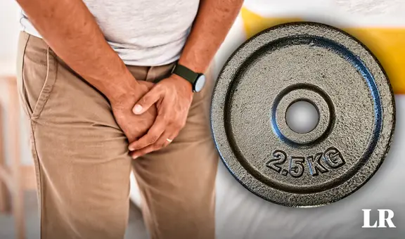 Hombre sufre grave lesión tras intentar levantar con el pene una pesa de 2,5 kilos