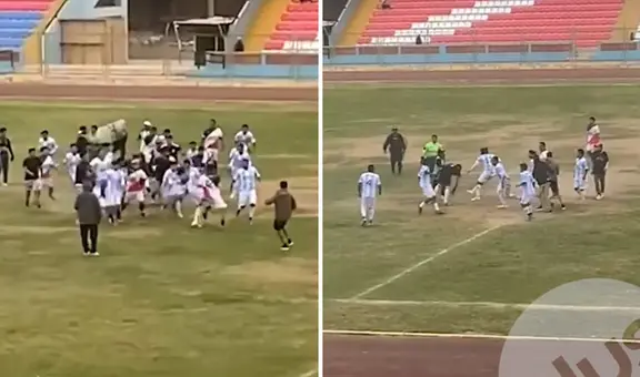 Partido de Copa Perú en Pisco terminó en pelea campal entre jugadores