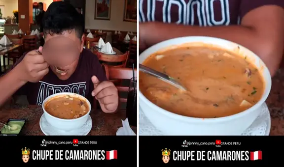 Niño extranjero prueba chupe de camarones de Perú: “No sé si exagero, pero está riquísimo”