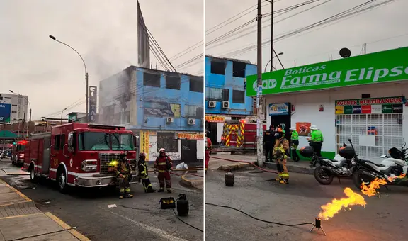 SJL: incendio consumió la vivienda de una bombera en la avenida Próceres de la Independencia