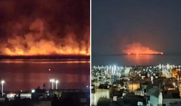 Incendio en totorales de la isla Los Uros en el lago Titicaca sigue activo, alertó Defensa Civil