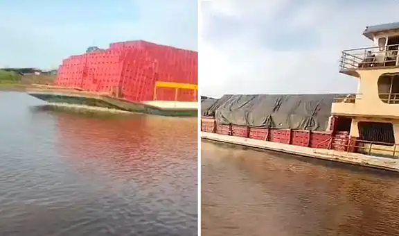 Gran carga de cerveza en río de Iquitos sorprende a usuarios en redes: "Solo para el fin de semana"