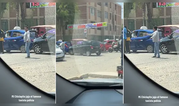 Taxista hace de policía y ordena el tránsito en Chiclayo: "El poli obedece la orden"