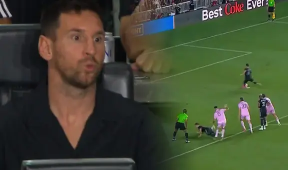 Lionel Messi y su sufrida reacción al ver el 2-0 de Houston Dynamo sobre Inter Miami