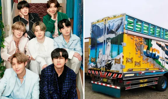 BTS: ¿un camionero ARMY? Se hace viral un grafiti de idols k-pop que pasea en Lima