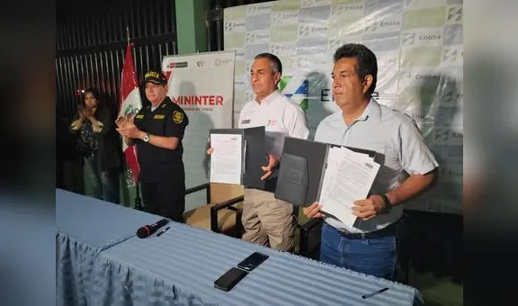Enosa y MININTER firman convenio para iluminar comisarías