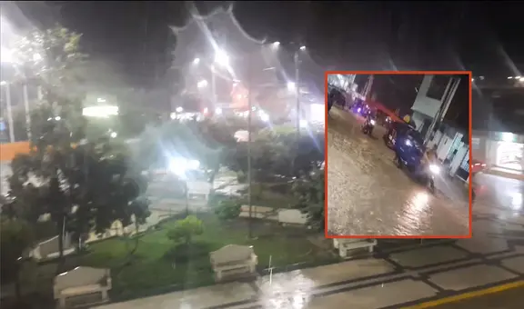 Torrencial lluvia sorprende en Lambayeque mientras que en Ferreñafe hubo tormenta eléctrica