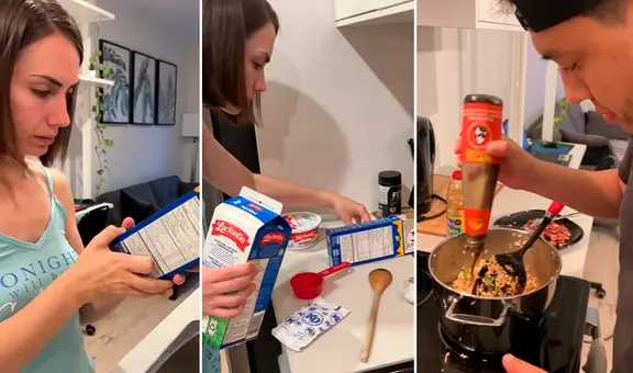 Extranjera compara cómo se cocina en CANADÁ y su esposo de PERÚ: “Yo sigo la receta, él su instinto”