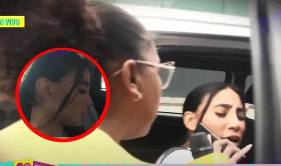 Samahara cierra la puerta del carro a reportera y se niega a responder sobre expresiones racistas