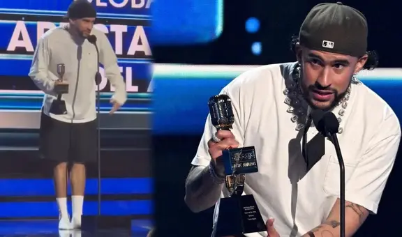 Bad Bunny recibe premio Billboard con collar de 7,5 millones de dólares, pero en medias: ¿qué pasó?