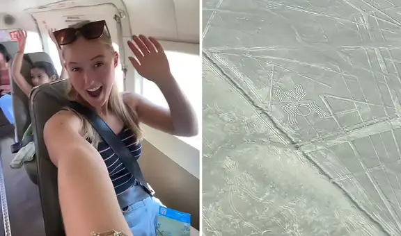 Turista extranjera sobrevuela líneas de Nazca y muestra vista desde el cielo: "Qué hermoso"