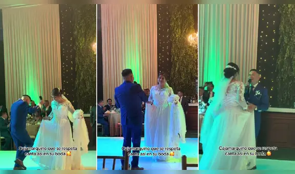 Hombre canta un lindo huaino a su esposa en la fiesta de su boda en Cajamarca: “Hola, mi dulce amor”