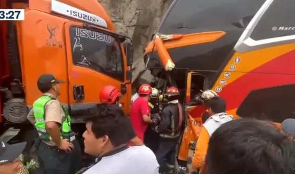 Carretera Central: accidente de bus contra camión deja varias personas heridas en Huarochirí