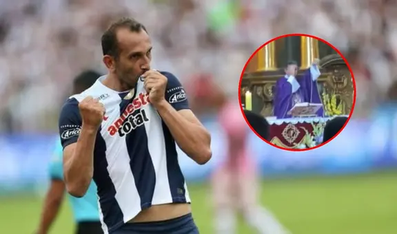 Padre sorprende y realiza gesto de celebración del 'Pirata' Hernán Barcos en plena misa en vivo